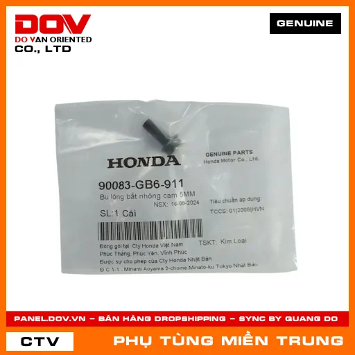 BU LÔNG BẮT NHÔNG CAM 5MM HONDA CHÍNH HÃNG (MÃ: 90083GB6911) — 90083GB6911