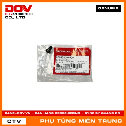 BU LÔNG CHÌM 5MM HONDA CHÍNH HÃNG (MÃ: 90083K40F00) — 90083K40F00