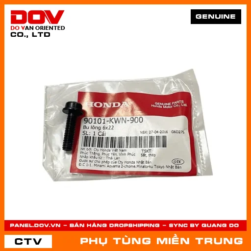 BU LÔNG 6X22 HONDA CHÍNH HÃNG (MÃ: 90101KWN900) — 90101KWN900