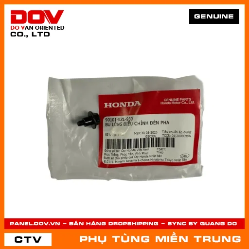 BU LÔNG ĐIỀU CHỈNH ĐÈN PHA HONDA CHÍNH HÃNG (MÃ: 90101KZL930) — 90101KZL930