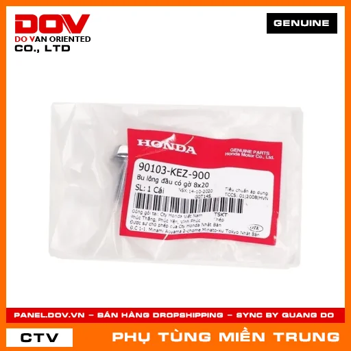 BU LÔNG ĐẦU CÓ GỜ 8X20 HONDA CHÍNH HÃNG (MÃ: 90103KEZ900) — 90103KEZ900