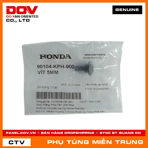 VÍT 5MM HONDA CHÍNH HÃNG (MÃ: 90104KPH900) — 90104KPH900