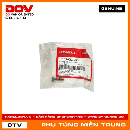 BU LÔNG ĐĨA PHANH 6X17 HONDA CHÍNH HÃNG (MÃ: 90105KZZ900) — 90105KZZ900