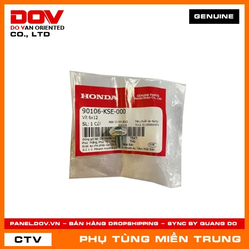 VÍT 6X12 HONDA CHÍNH HÃNG (MÃ: 90106KSE000) — 90106KSE000