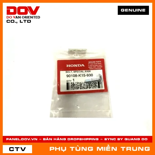 BU LÔNG 6X20 HONDA CHÍNH HÃNG (MÃ: 90108K15930) — 90108K15930