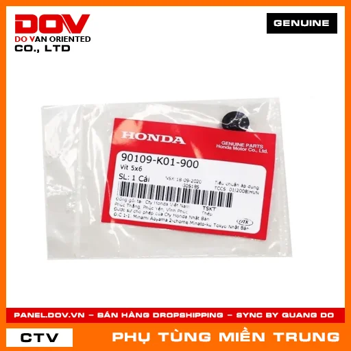VÍT 5X6 HONDA CHÍNH HÃNG (MÃ: 90109K01900) — 90109K01900