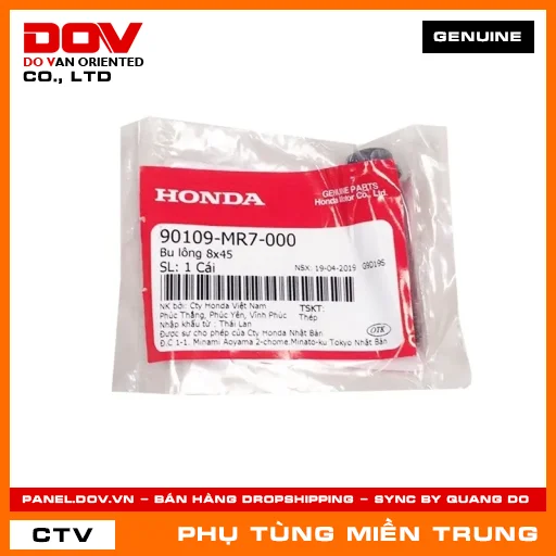 BU-LÔNG ĐẦU GỜ 8X45 HONDA CHÍNH HÃNG (MÃ: 90109MR7000) — 90109MR7000