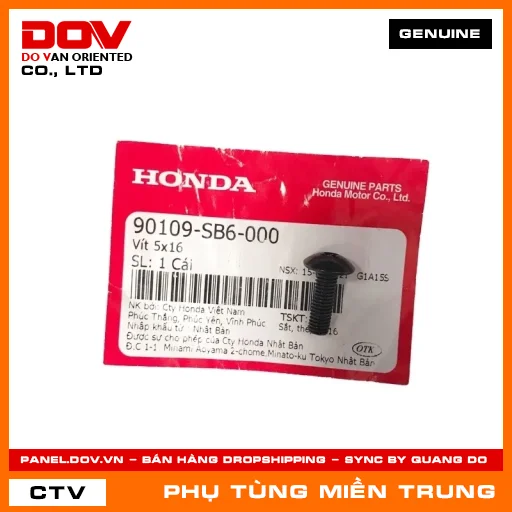 VÍT 5X16 HONDA CHÍNH HÃNG (MÃ: 90109SB6000) — 90109SB6000