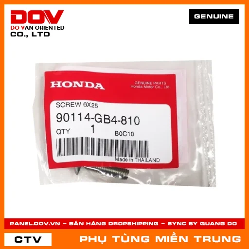 VÍT 6X25 HONDA CHÍNH HÃNG (MÃ: 90114GB4810) — 90114GB4810
