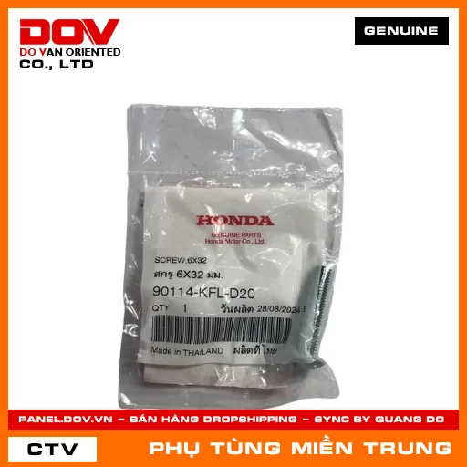 VÍT BẮT GIỎ XE 6X32 HONDA CHÍNH HÃNG (MÃ: 90114KFLD20) — 90114KFLD20
