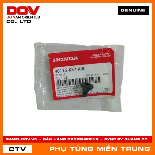 VÍT 6X12 HONDA CHÍNH HÃNG (MÃ: 90115K87A00) — 90115K87A00