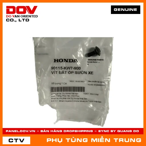 VÍT BẮT ỐP SƯỜN XE HONDA CHÍNH HÃNG (MÃ: 90115KW7900) — 90115KW7900
