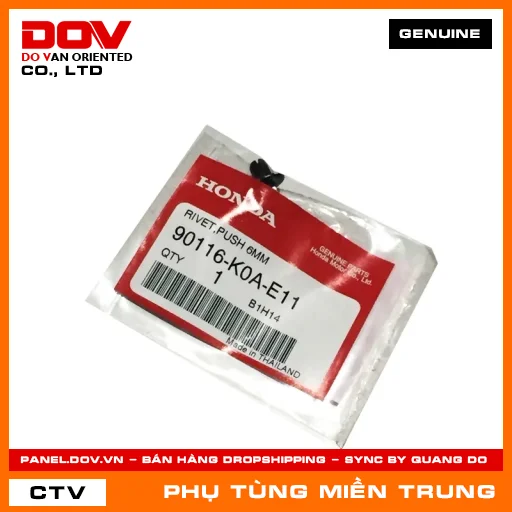 ĐINH TÁN 6MM HONDA CHÍNH HÃNG (MÃ: 90116K0AE11) — 90116K0AE11