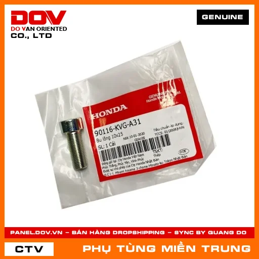 BU LÔNG 10X25 HONDA CHÍNH HÃNG (MÃ: 90116KVGA31) — 90116KVGA31