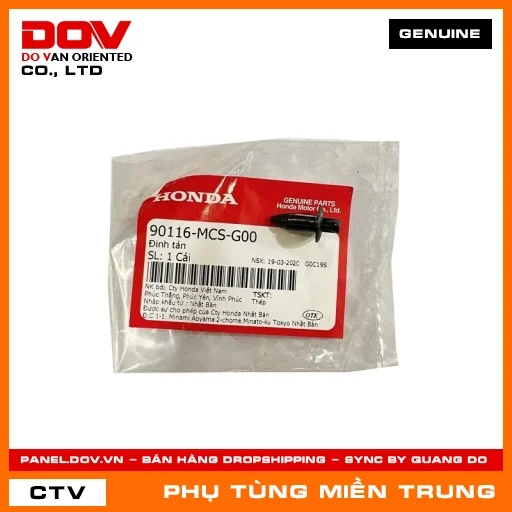ĐINH TÁN HONDA CHÍNH HÃNG (MÃ: 90116MCSG00) — 90116MCSG00