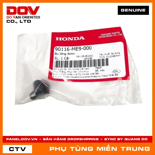 BU LÔNG 6MM HONDA CHÍNH HÃNG (MÃ: 90116ME9000) — 90116ME9000