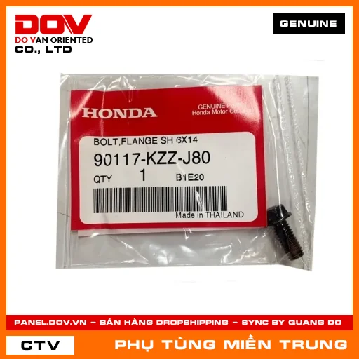 BU-LÔNG ĐẦU GỜ 6X14 HONDA CHÍNH HÃNG (MÃ: 90117KZZJ80) — 90117KZZJ80