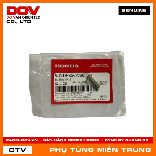 BU LÔNG 5X16 HONDA CHÍNH HÃNG (MÃ: 90119K56V50) — 90119K56V50