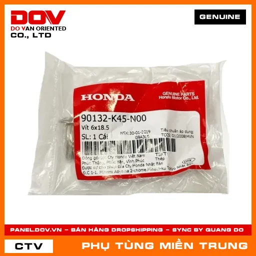 VÍT 6X18.5 HONDA CHÍNH HÃNG (MÃ: 90132K45N00) — 90132K45N00