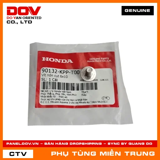 VÍT NÓN CỤT 6X10 HONDA CHÍNH HÃNG (MÃ: 90132KPPT00) — 90132KPPT00