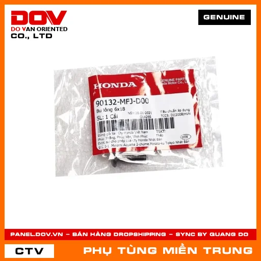BU LÔNG 6X18 HONDA CHÍNH HÃNG (MÃ: 90132MFJD00) — 90132MFJD00