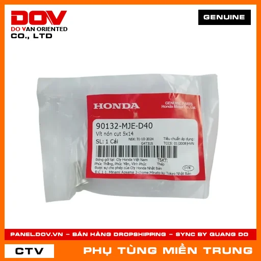 VÍT NÓN CỤT 5X14 HONDA CHÍNH HÃNG (MÃ: 90132MJED40) — 90132MJED40