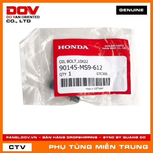 CHỐT DẦU 10X22 HONDA CHÍNH HÃNG (MÃ: 90145MS9612) — 90145MS9612