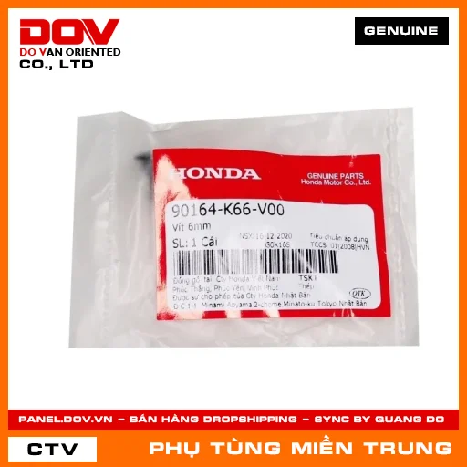VÍT 6MM HONDA CHÍNH HÃNG (MÃ: 90164K66V00) — 90164K66V00