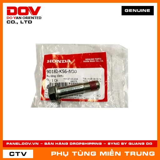 BU LÔNG 10X41 HONDA CHÍNH HÃNG (MÃ: 90182K56N00) — 90182K56N00