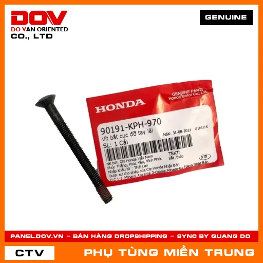 VÍT BẮT CỤC ĐỠ TAY LÁI HONDA CHÍNH HÃNG (MÃ: 90191KPH970) — 90191KPH970