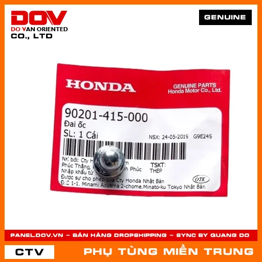 ĐAI ỐC HONDA CHÍNH HÃNG (MÃ: 90201415000) — 90201415000