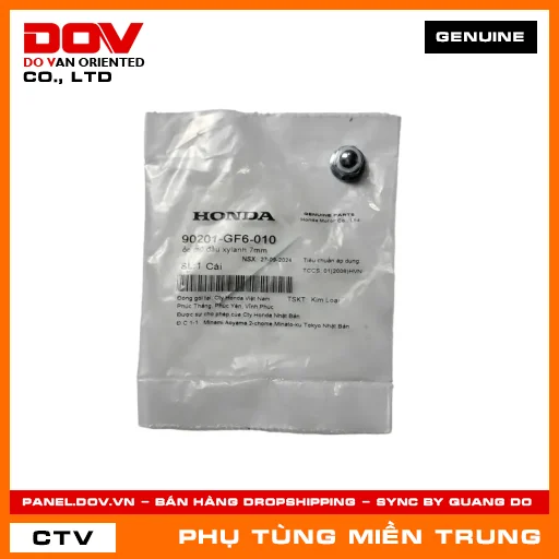 ỐC MŨ ĐẦU XYLANH 7MM HONDA CHÍNH HÃNG (MÃ: 90201GF6010) — 90201GF6010