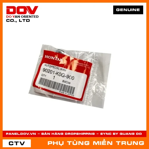 ĐAI ỐC ĐẶC BIỆT 8MM HONDA CHÍNH HÃNG (MÃ: 90201K0G900) — 90201K0G900