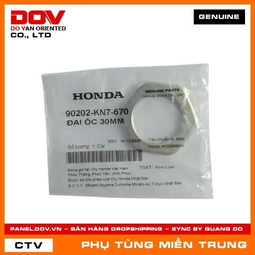 ĐAI ỐC 30MM HONDA CHÍNH HÃNG (MÃ: 90202KN7670) — 90202KN7670
