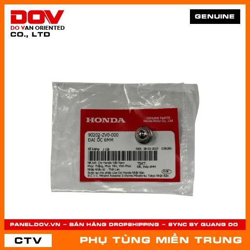 ĐAI ỐC 6MM HONDA CHÍNH HÃNG (MÃ: 90202ZV0000) — 90202ZV0000