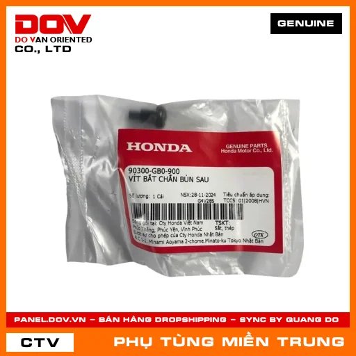 VÍT BẮT CHẮN BÙN SAU HONDA CHÍNH HÃNG (MÃ: 90300GB0900) — 90300GB0900