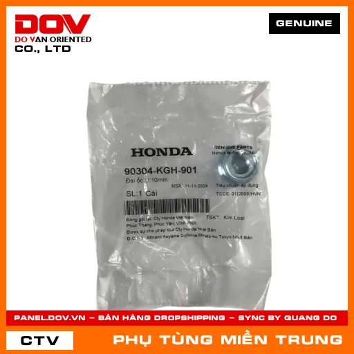 ĐAI ỐC U 10MM HONDA CHÍNH HÃNG (MÃ: 90304KGH901) — 90304KGH901
