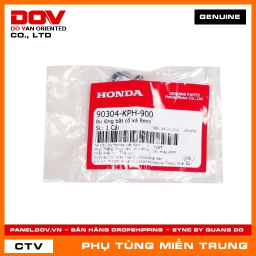 ĐAI ỐC LỤC GIÁC CÓ MŨ 8MM HONDA CHÍNH HÃNG (MÃ: 90304KPH900) — 90304KPH900