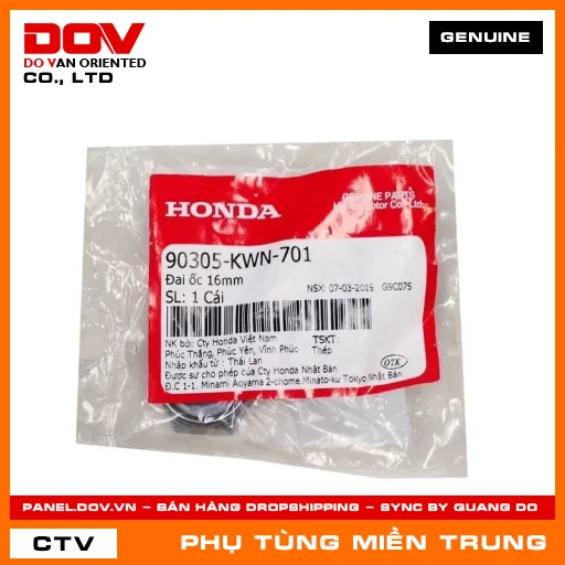 ĐAI ỐC 16MM HONDA CHÍNH HÃNG (MÃ: 90305KWN701) — 90305KWN701