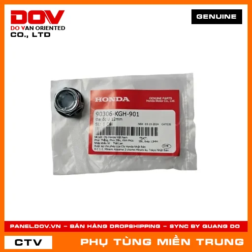 ĐAI ỐC U 12MM HONDA CHÍNH HÃNG (MÃ: 90306KGH901) — 90306KGH901