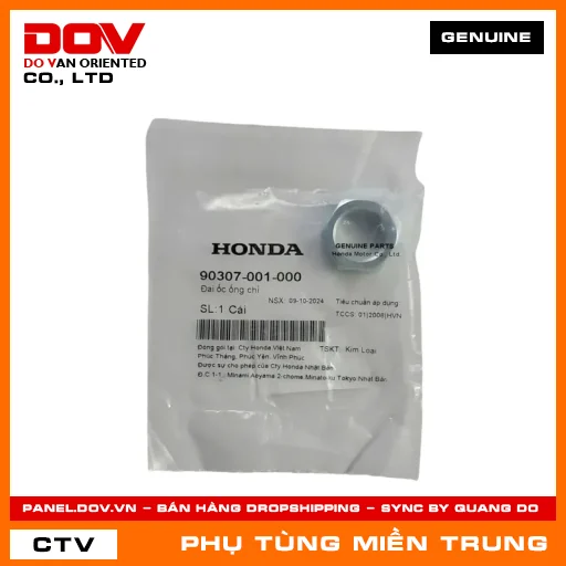 ĐAI ỐC ỐNG CHỈ HONDA CHÍNH HÃNG (MÃ: 90307001000) — 90307001000