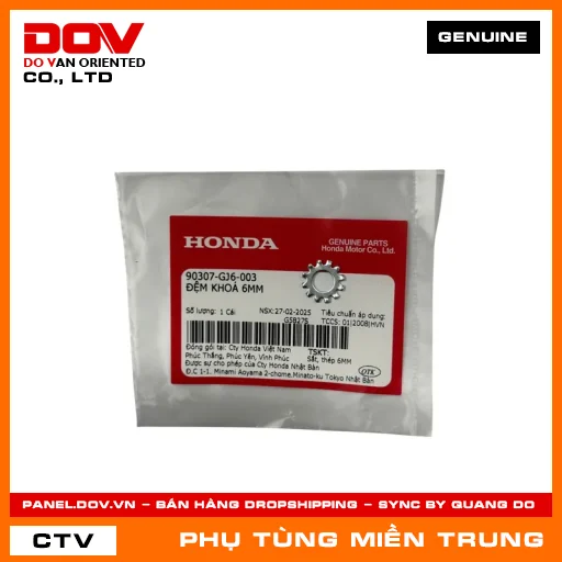 ĐỆM KHOÁ 6MM HONDA CHÍNH HÃNG (MÃ: 90307GJ6003) — 90307GJ6003