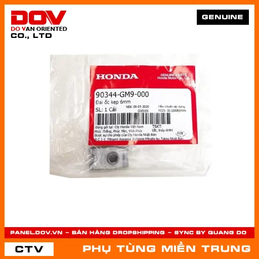 ĐAI ỐC KẸP 6MM HONDA CHÍNH HÃNG (MÃ: 90344GM9000) — 90344GM9000
