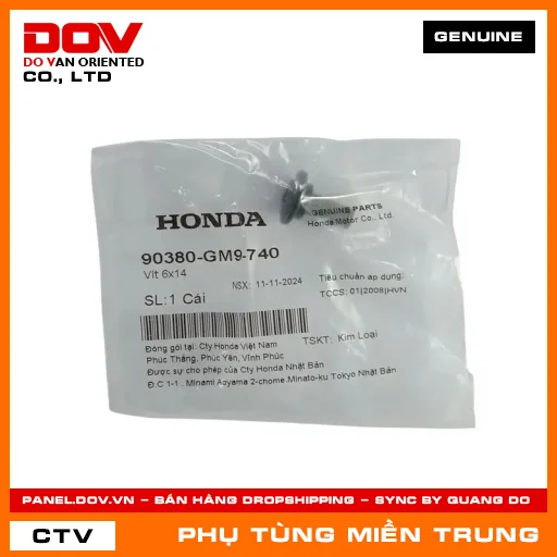 VÍT 6X14 HONDA CHÍNH HÃNG (MÃ: 90380GM9740) — 90380GM9740