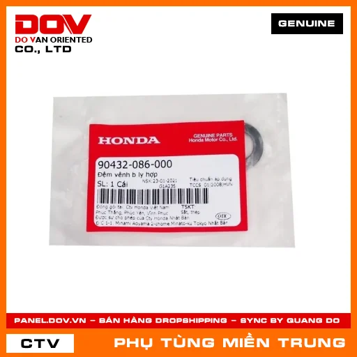 ĐỆM VÊNH B LY HỢP HONDA CHÍNH HÃNG (MÃ: 90432086000) — 90432086000