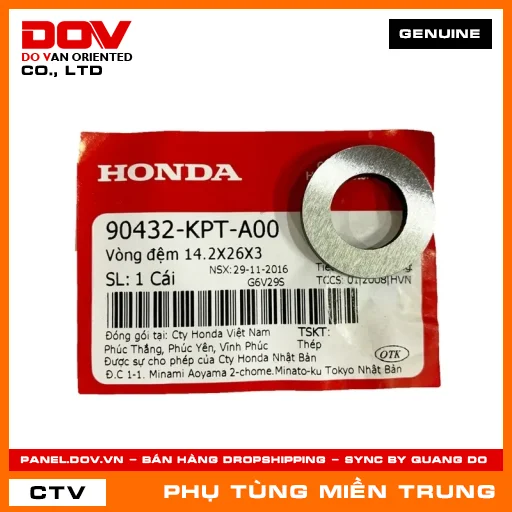VÒNG ĐỆM 14.2X26X3 HONDA CHÍNH HÃNG (MÃ: 90432KPTA00) — 90432KPTA00