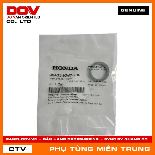 ĐỆM PHẲNG 17X23X3 HONDA CHÍNH HÃNG (MÃ: 90433KW7900) — 90433KW7900