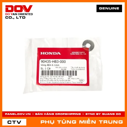 VÒNG ĐỆM 6.1MM HONDA CHÍNH HÃNG (MÃ: 90435HB3000) — 90435HB3000