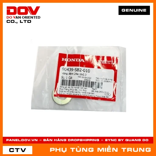 VÒNG ĐỆM 24X12X2.3 HONDA CHÍNH HÃNG (MÃ: 90439SB2010) — 90439SB2010
