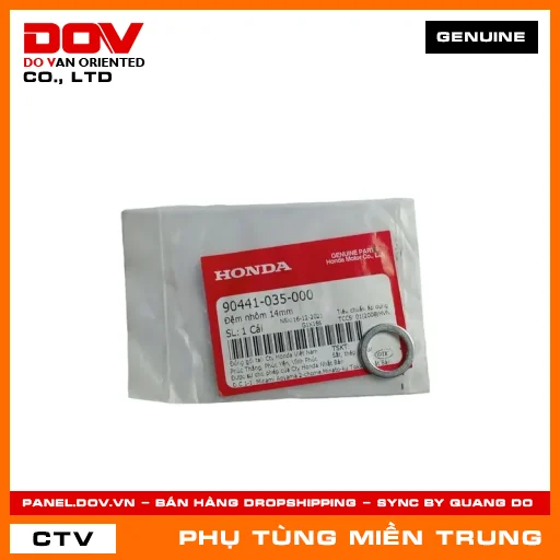 ĐỆM NHÔM 14MM HONDA CHÍNH HÃNG (MÃ: 90441035000) — 90441035000